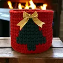 Porta Panetone de Crochê Artesanal - Decoração e Presente de Natal
