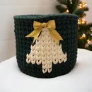 Porta Panetone de Crochê Artesanal - Decoração e Presente de Natal