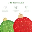 Esfera Enfeites de Natal para áreas externas e internas - 180 luzes LED - 8 funções de iluminação