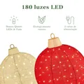 Esfera Enfeites de Natal para áreas externas e internas - 180 luzes LED - 8 funções de iluminação