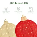 Esfera Enfeites de Natal para áreas externas e internas - 180 luzes LED - 8 funções de iluminação