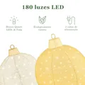 Esfera Enfeites de Natal para áreas externas e internas - 180 luzes LED - 8 funções de iluminação