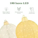 Esfera Enfeites de Natal para áreas externas e internas - 180 luzes LED - 8 funções de iluminação