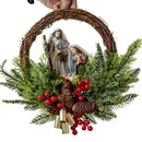 Guirlanda Presépio Sagrada Família em Resina – 40cm