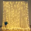 Cortina com LEDs e Controle Remoto - 8 Modos de Luz -  Para Decoração de Ambientes e Eventos