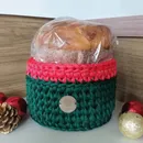Porta Panetone de Crochê Artesanal - Decoração e Presente de Natal