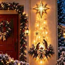 Decoração de Parede Presépio Iluminado – Estrela de Belém  1 metro e 86 cm.