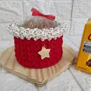 Porta Panetone de Crochê Artesanal - Decoração e Presente de Natal