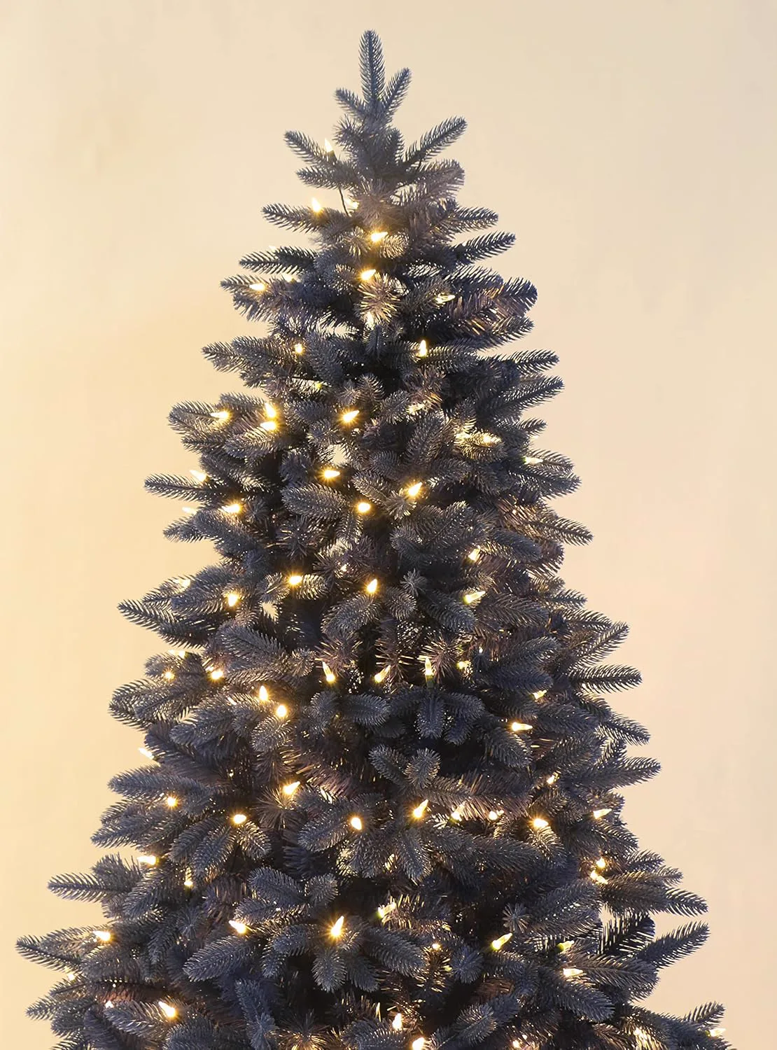 Árvore de Natal Azul Royal com Micro LEDs — Galhos Articulados e Design Moderno