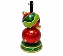 Base Decorativa para Árvore de Natal com Bolas Natalinas em Resina – 60 cm