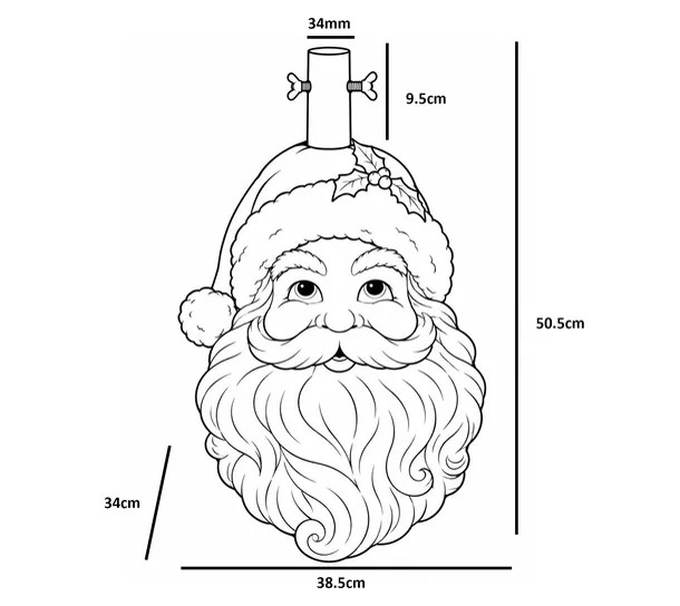 Base para Árvore de Natal Papai Noel em Resina – Decoração Natalina