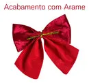 Kit com 12 Laços Natalinos em Veludo Vermelho