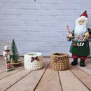 Kit Porta Panetone de Crochê Branco e Bege