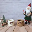 Kit Porta Panetone de Crochê Branco e Bege