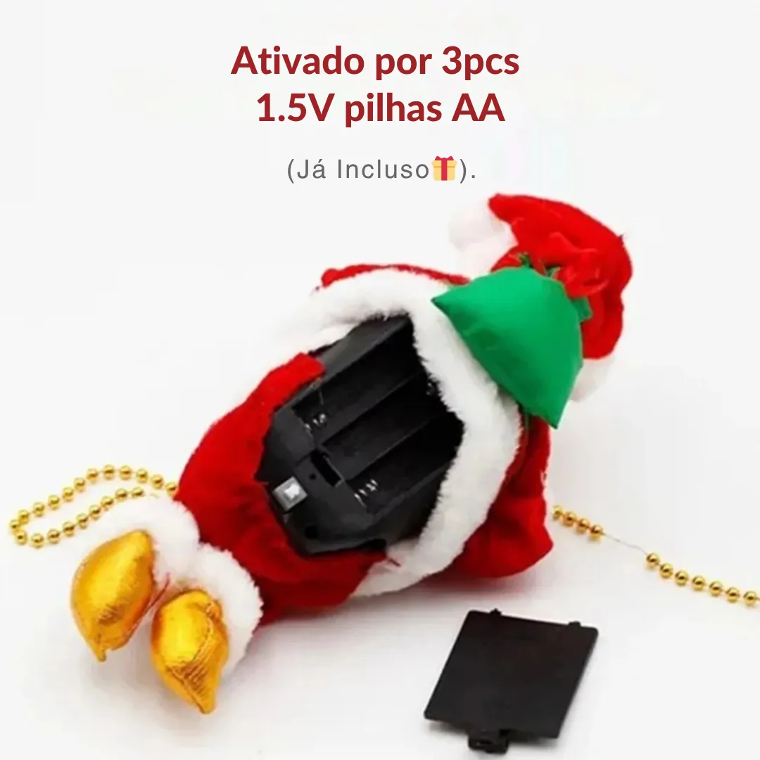 Boneco Papai Noel que Sobe e Desce - Magia Natalina em Movimento