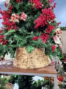 Saia Rígida Trançada Natural 60cm para Árvore de Natal