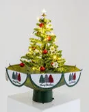 Árvore de Natal Mini com Base de Guarda-Chuva com Neve, Música 65x75