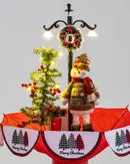 Árvore de Natal Mini Boneco de Neve com Base de Guarda-Chuva com Neve 65 x75