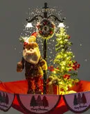 Árvore de Natal Mine com Papai Noel, Base de Guarda-Chuva com Neve 65 x75