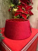 Saia Rígida para Árvore de Natal 30cm • Veludo Vermelho
